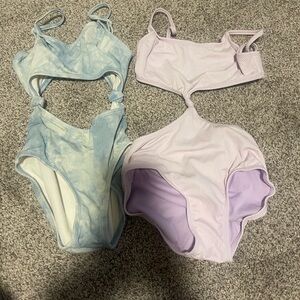 Two Art Class girls swimsuits Purple